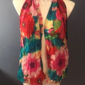 Beautiful colorful 100% silk Cynthia Rowley scarf